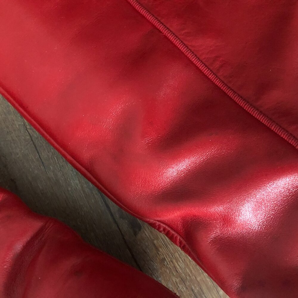 Vintage Arnold Churgin Red Leather Boots - Calf High Boots - Fits like US 8 - Picture 13 of 14